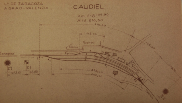 Vias de Servicio de la estación de Caudiel