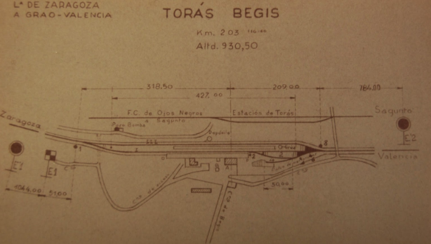 Vias de Servicio de la estación de Torás-Begis