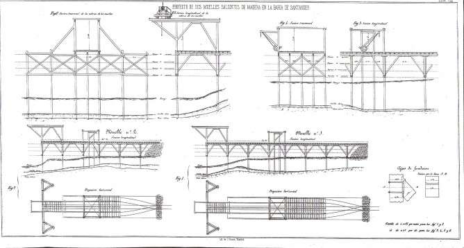 embarcadrero puerto de Santander, ROP año 1860