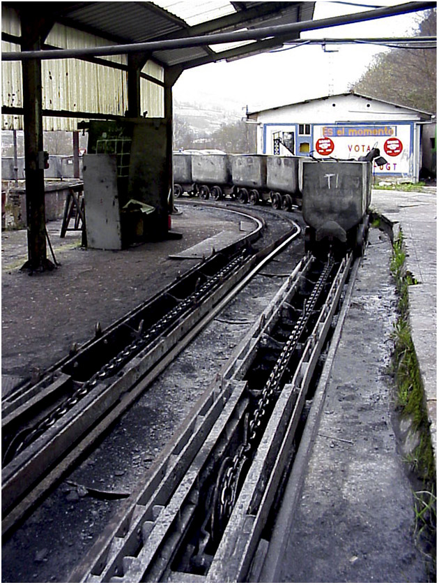 Ferrocarril de la Sociedad Hullera de laviana, instalaciones interiores