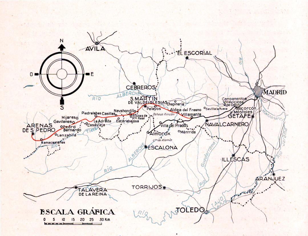 Plano de la línea y sus prolongaciones.