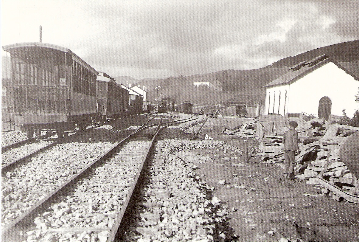 Estacion de Elizondo , alo 1916, fondo : Alvaro Bergol Larrañaga