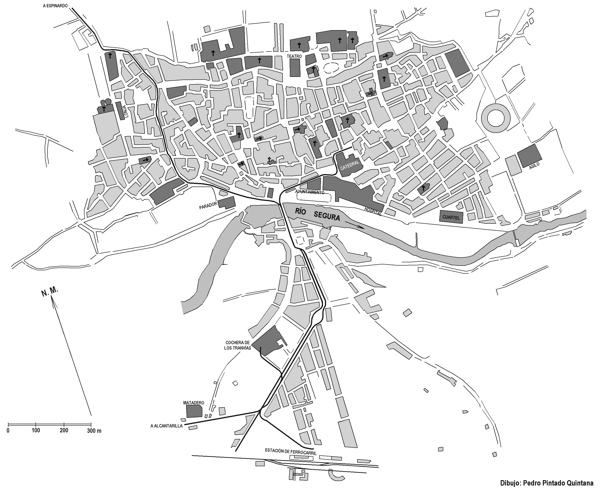 Plano , dibujo : Pedro Pintado Quintana