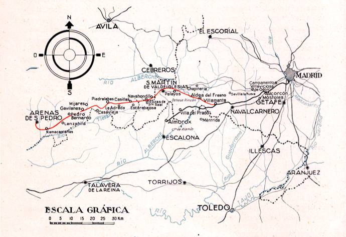 Plano de la linea principal, memoria EFE 1936/1941