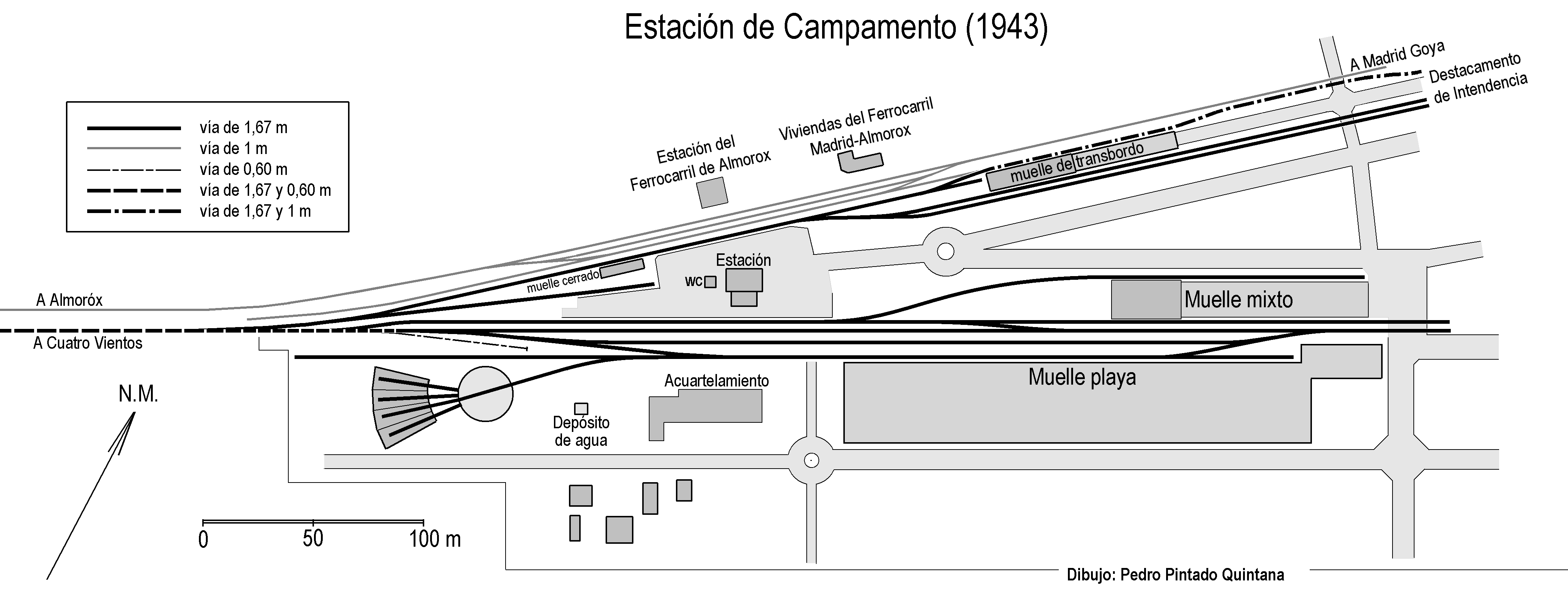 plano de la estacion y dependencias de Campamento