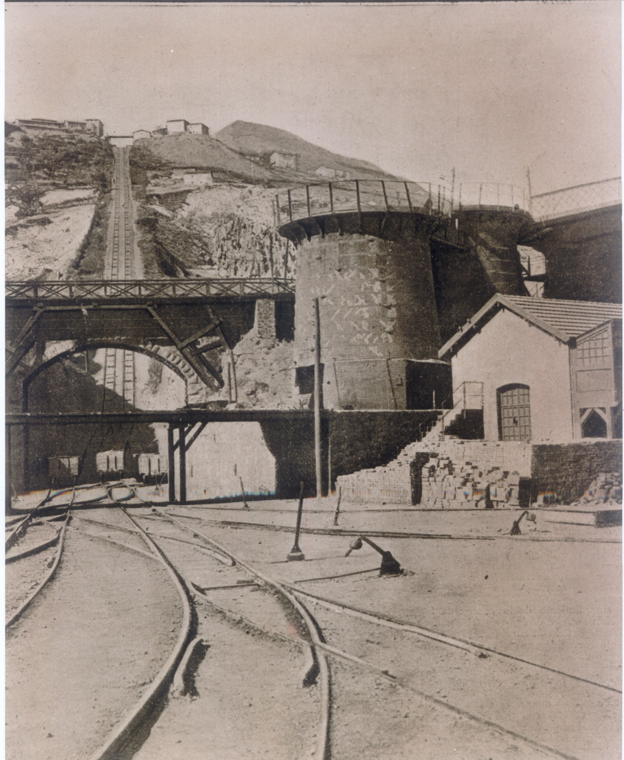 instalaciones del plano inclinado del barrio de Golifar, año 1906, 