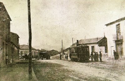 Tranvia en San Vicente de Raspeig, foto Revista Raspeig, fondo A.C.