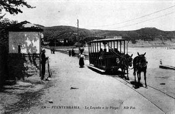 Tranvia de sangre de Irun a Fuenterrtabia, fondo : Fototeca Kutxa