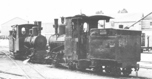 Locomotoras 102 y 103 en La Poveda