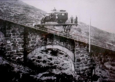 Funicular de la Reineta, fondo : Monsacro