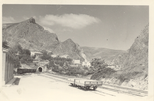 Panoramica de la estacion de Arnedillo, postal comercial, fondo Miguel