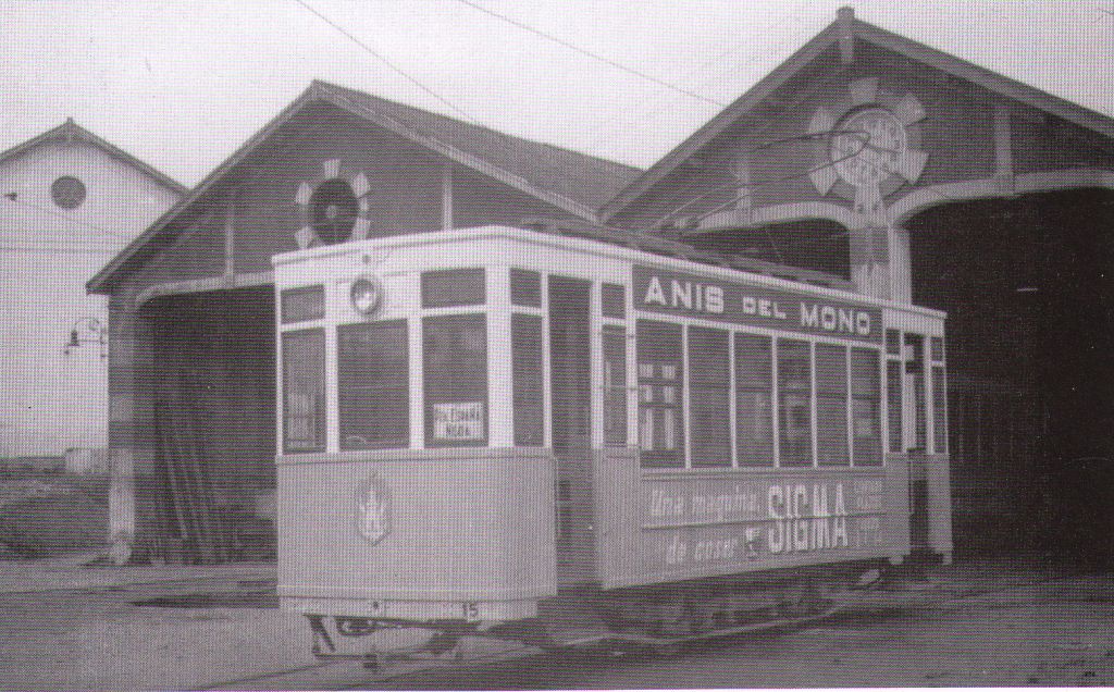 Coche tractor ex-tranvias de Vigo, año 1940, fondo Buxa