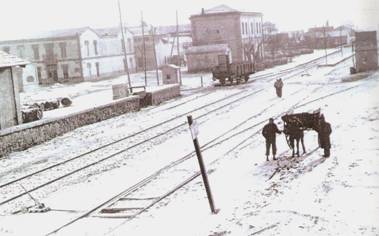Estacion de Manises, nevada del 17 de enero de 1924