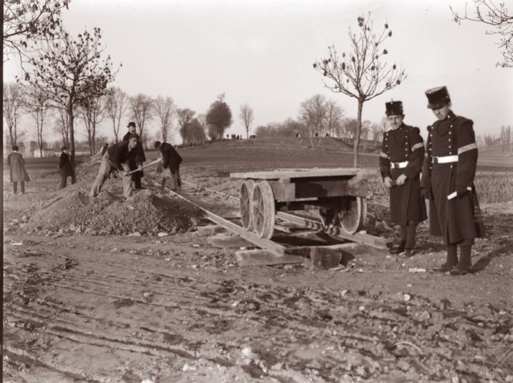 obras entre Vitoria y Estella, en las proximidades del campo de Juzmendi