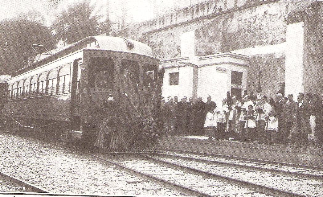 Inauguracion de la tracción eléctrica entre Barcelona y Les Planes