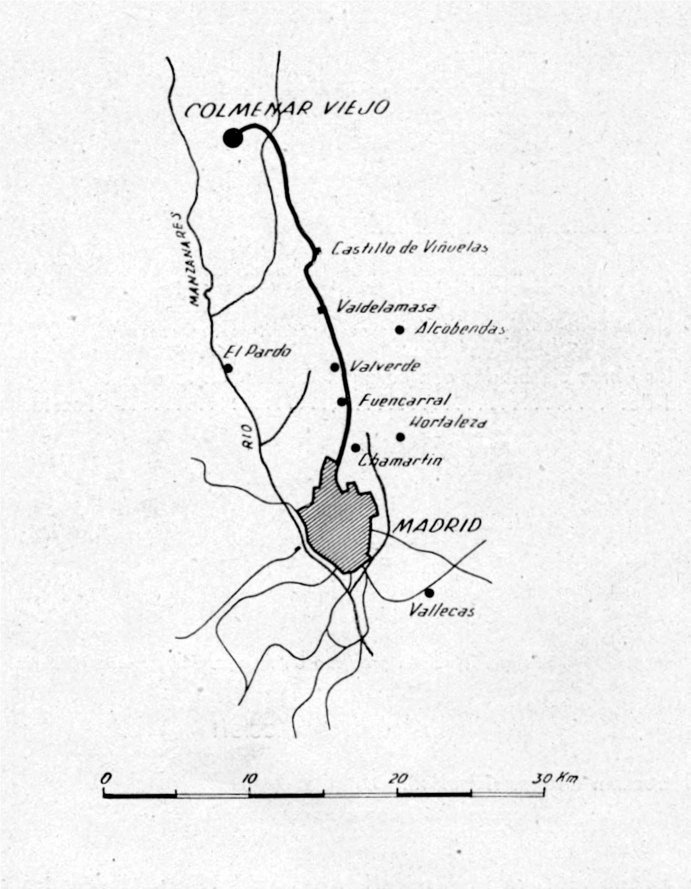 plano de la linea, segun la memoria de EFE año 1942