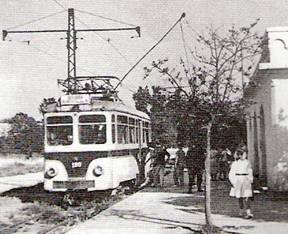 Tranvia de Camas, Sevilla, Puebla del Rio, en Tablada, año 19765, 