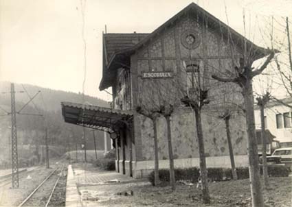 Estacion de Escoriaza, fondo: Fototeca Kutxa