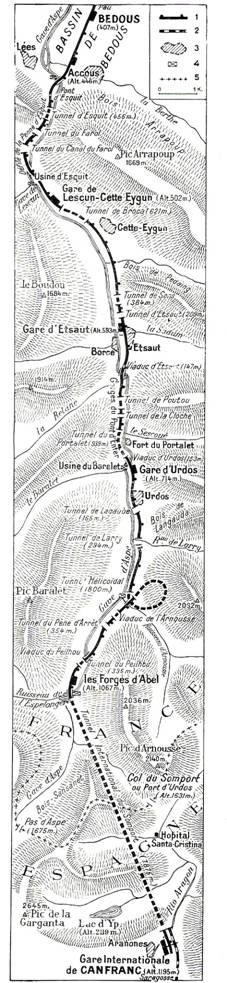 Plano de la parte francesa de la linea