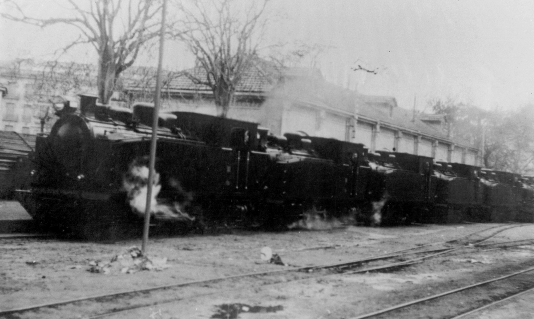 Recepcion de locomotoras , autor desconocido, fondo Carlos Olmo