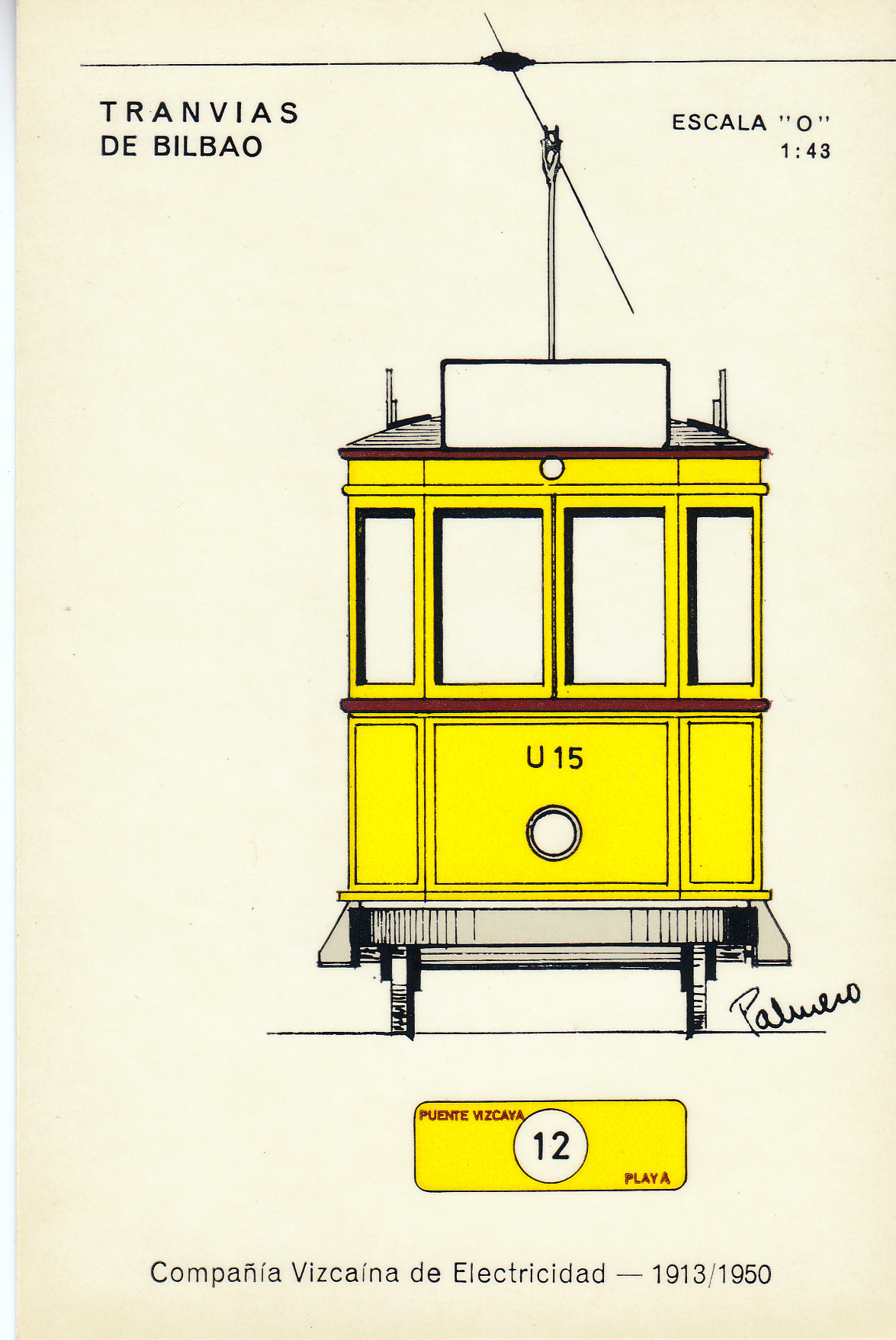 Frontal de la linea del tranvia nº 12