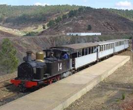 Tren turistico Rio Tinto con tracción Vapor