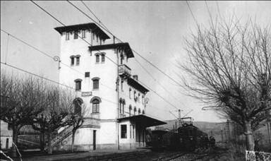 Estacion de Maestu. fondo : Asociacion de Amigos del Vasco-Navarro