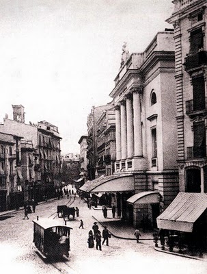 Tranvia frente al Teatro Principal , fondo Enrique Andrés Gramage